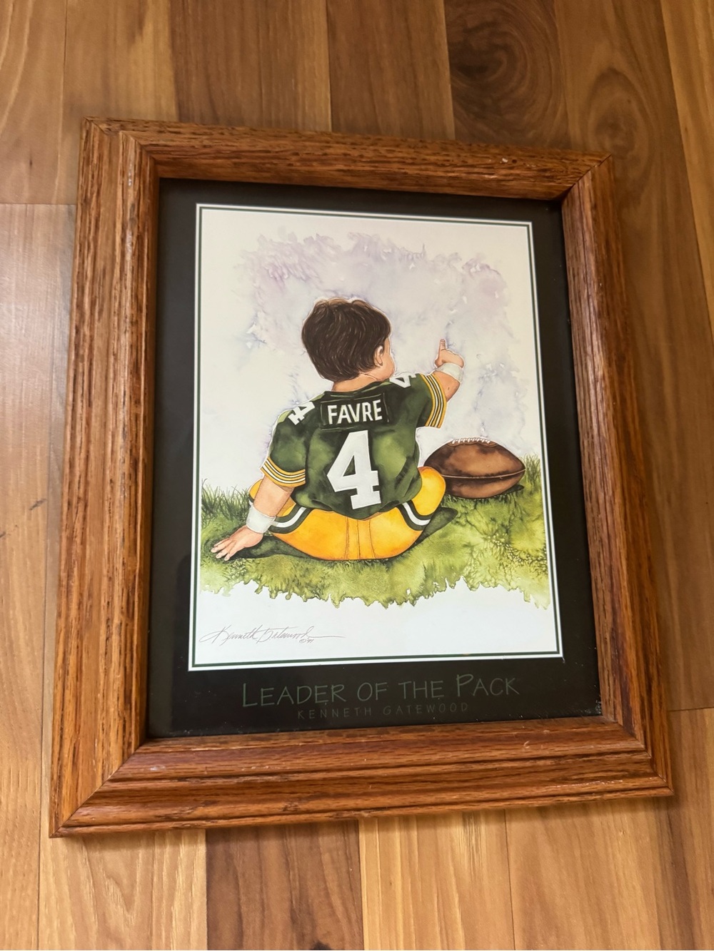 Brett Favre Green Bay Packers Leader of the Pack Framed Wall Art